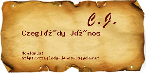 Czeglédy János névjegykártya