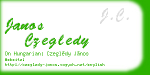 janos czegledy business card