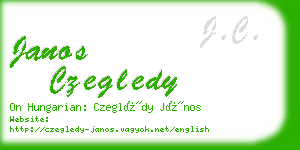 janos czegledy business card